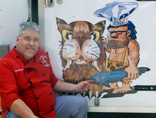 Paleo Chef Eric Robinson and his kitty.