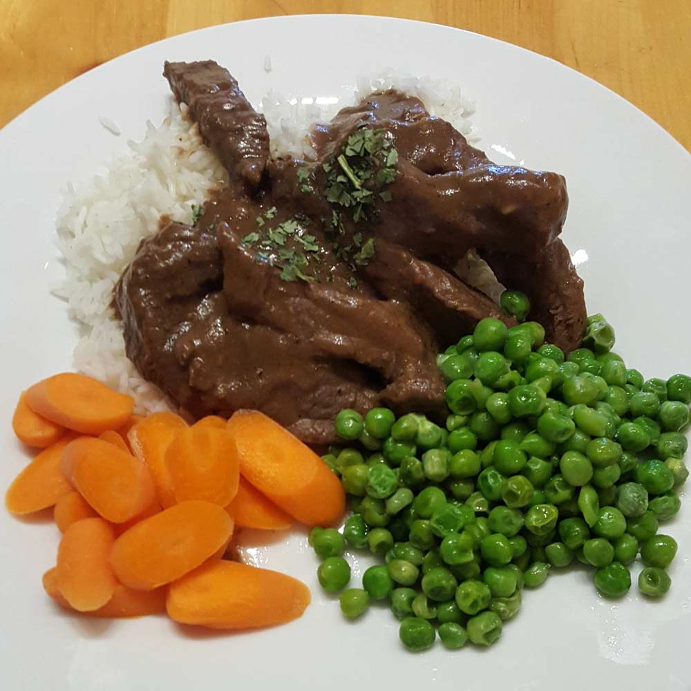Classic beef stroganoff